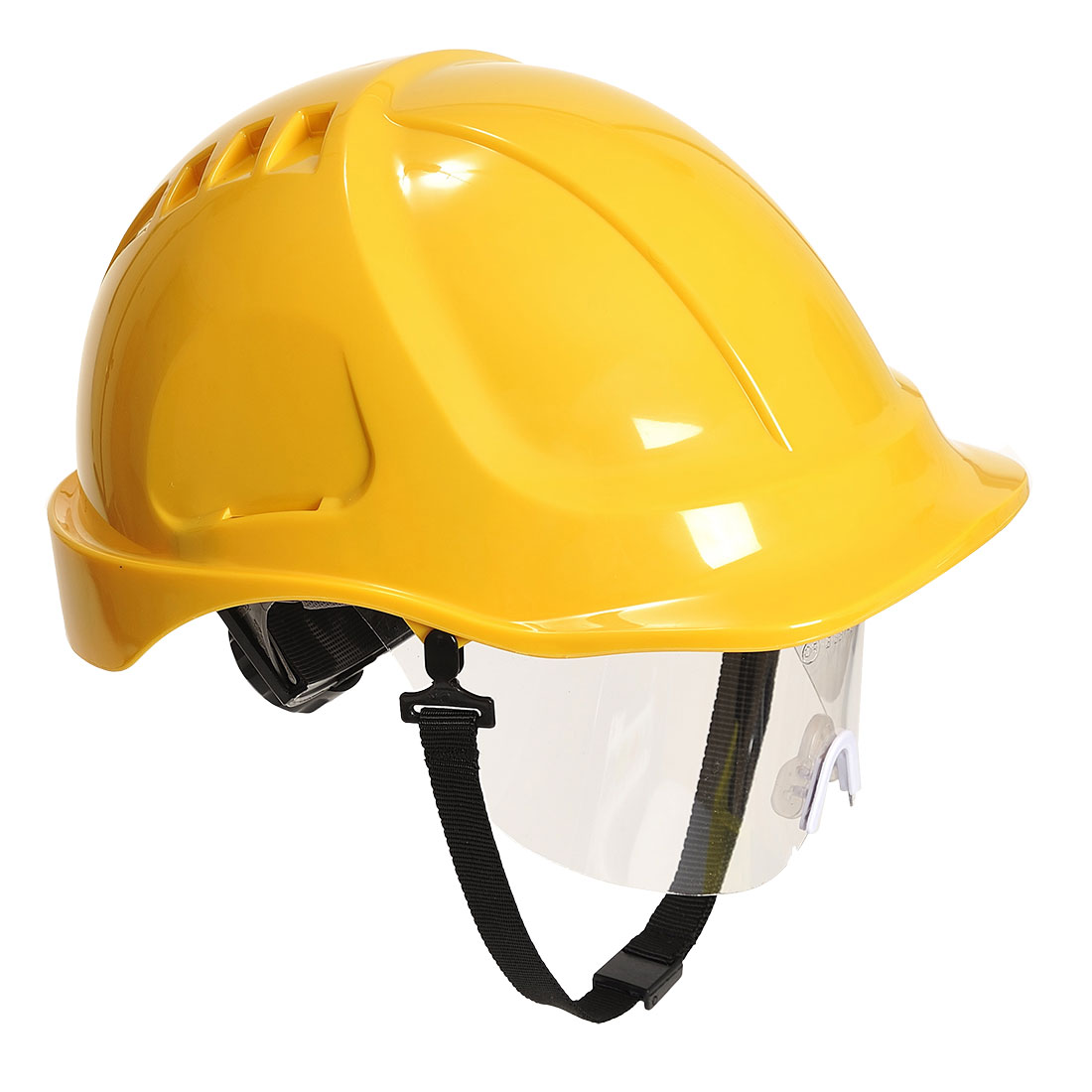 Casca de protectie galbena cu viziera Portwest PW54