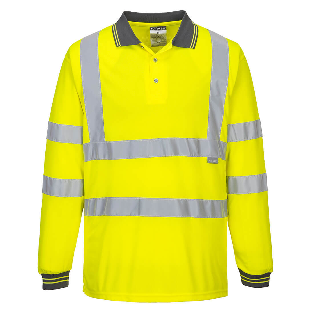 Tricou polo cu maneca lunga reflectorizant Portwest S277 galben
